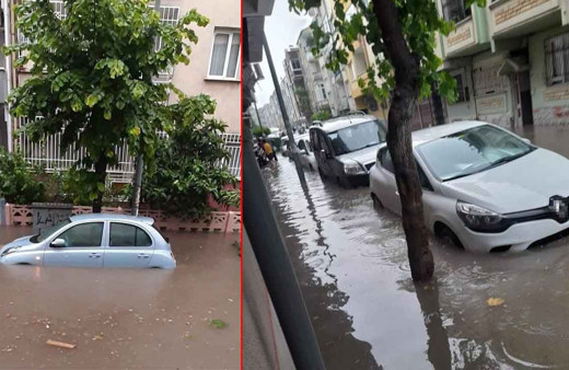 Akhisar'ı sağanak yağış vurdu: Sokaklar göle döndü, birçok bina ve işyerini su bastı!