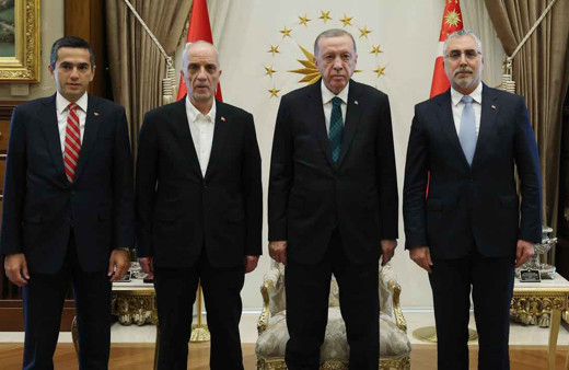 Beştepe'de asgari ücret buluşması: Erdoğan, TİSK ve Türk-İş başkanlarını kabul etti!