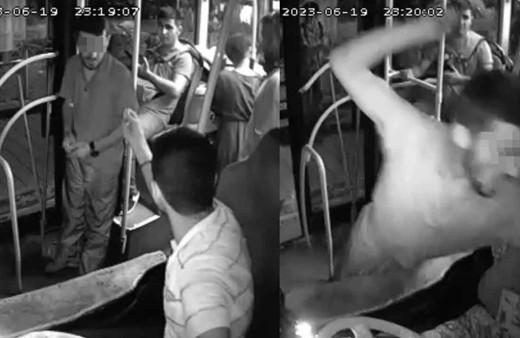 Kart basmadı, ekmek bıçağıyla şoföre saldırdı! Halk otobüsünde dehşet dakikaları kamerada