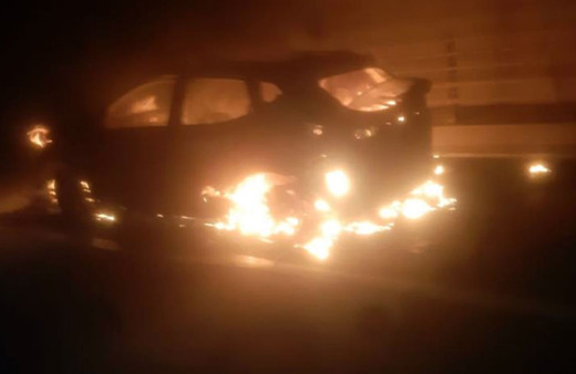 Zonguldak'ta tünelde korkutan yangın: otomobil kül oldu!