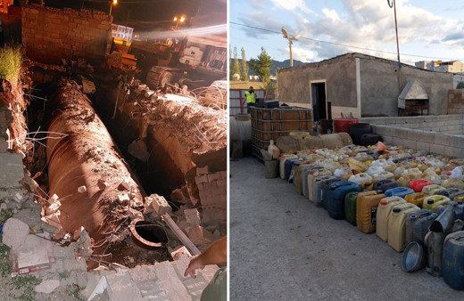 Ağrı'da gümrük kaçağı akaryakıt için 15 tonluk gizli yeraltı tankı yapmışlar!