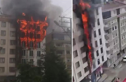 Artvin'de lahmacun salonunun bacasından sıçrayan kıvılcım oteli yaktı!