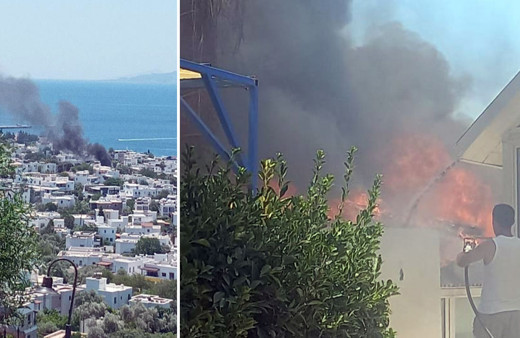 Bodrum'da otelde yangın çıktı, tatilciler çok korktu!