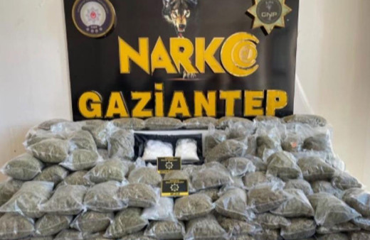 Gaziantep'te 80 kilogram uyuşturucu ele geçirildi
