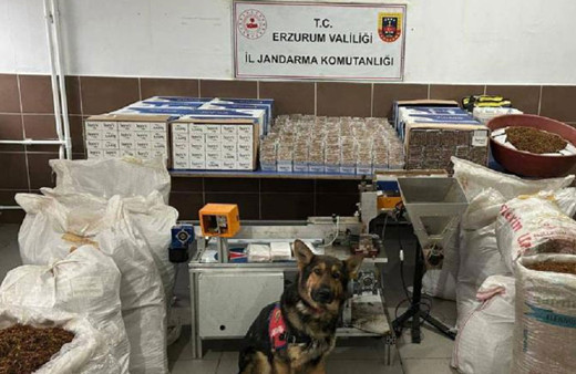 Erzurum'da 250 bin makaron ele geçirildi