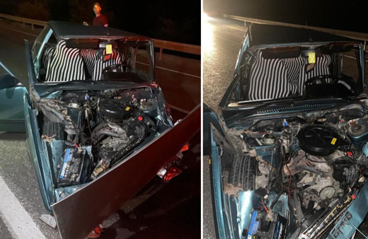 Zonguldak'ta alkollü sürücü duvara çarparak durabildi