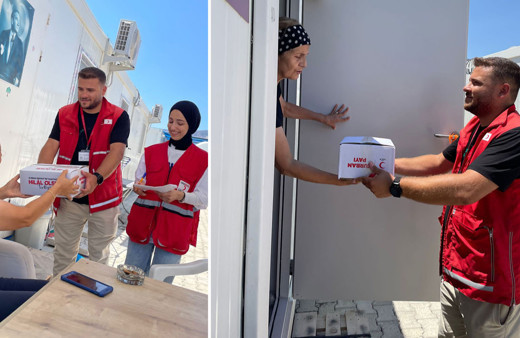 Türk Kızılay, 3 bin 482 depremzedeye kurban eti dağıttı