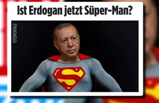 Alman Bild gazetesinden Süpermen'li Erdoğan manşeti