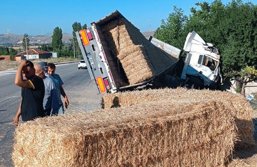 Dolmuş beklerken kafasına saman balyası düşen kadın öldü