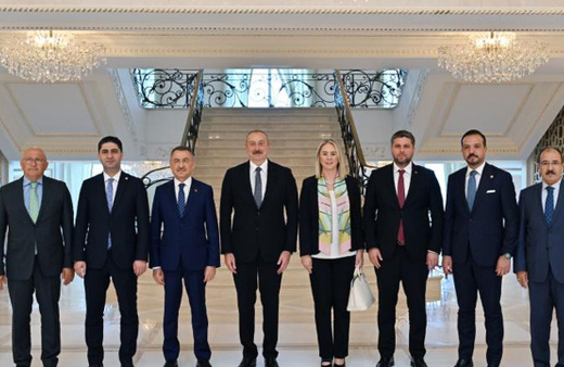 İlham Aliyev, TBMM Dışişleri Komisyonu Başkanı Oktay'ı kabul etti