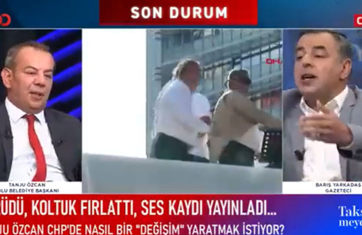 Tanju Özcan ile Barış Yarkadaş canlı yayında kavga etti! 'Sen ne diyorsun ya..."