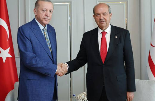 Erdoğan, KKTC Cumhurbaşkanı Tatar ile görüştü