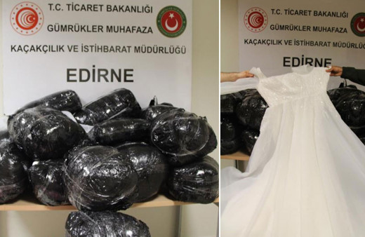 Kapıkule’de 2 milyon TL değerinde gelinlik ele geçirildi!
