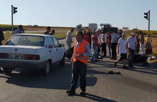 Tekirdağ'da otobüsle çarpışan motosikletin sürücüsü öldü!
