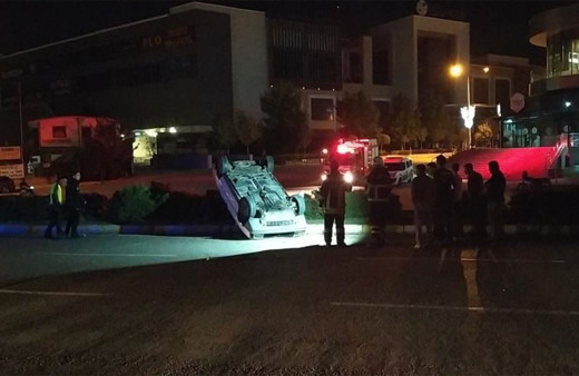 Çorum'da korkunç kaza! Otomobili takla attı, ölümden kıl payı kurtuldu