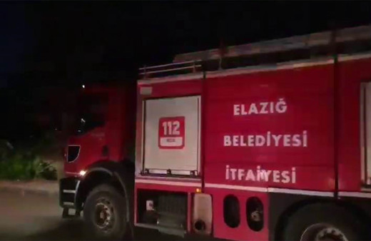 Elazığ'da korkutan patlama! Trafo patlayınca ağaçlık alan alev alev yandı