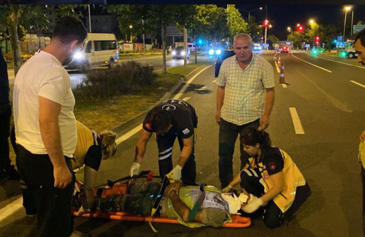 Alkollü sürücü, yol çalışması yapan belediye işçisine çarptı!