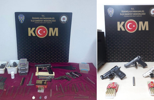 Evini silah atölyesine çeviren şüpheli kıskıvrak yakalandı!