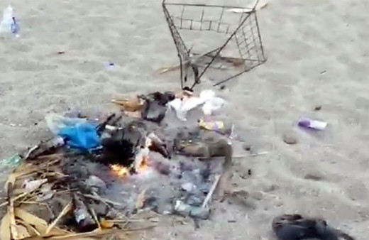 Caretta Caretta koruma kafesini yana kaydırıp üzerinde mangal yaktılar!