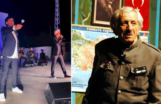 Uygur kardeşler babalarının doğum gününü sahnede kutladı