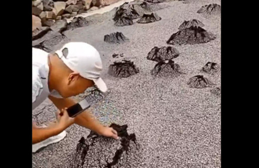 Çin'de yolun bu görüntüsü sosyal medyada viral oldu