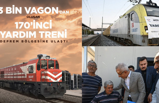 Deprem bölgesi unutulmadı: 170'nci yardım treni de ulaştı