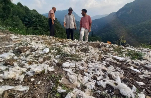 Kocaeli'de bir kamyon dolusu tıbbi atığı doğaya attılar!