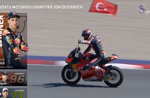 Milli sporcu Deniz Öncü, Moto3'ün Avusturya ayağında 1. oldu