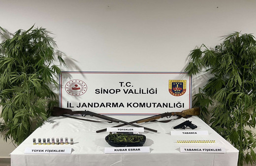 Sinop'ta uyuşturucu operasyonu! 100 gram kubar esrar ve 4 kök kenevir bitkisi ele geçirildi