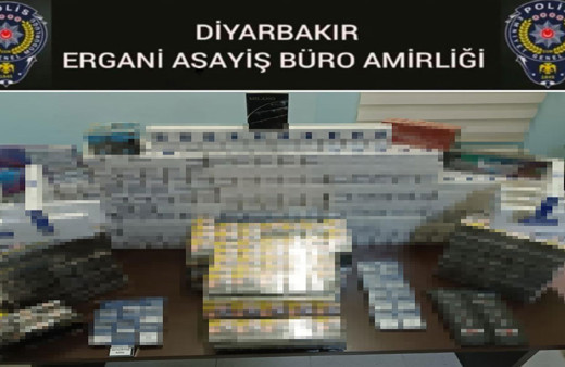 Diyarbakır'da polis ekipleri 2 bin 167 paket kaçak sigara ele geçirdi!