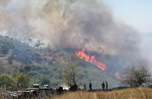 Büyükçekmece’de yüzlerce dönümlük alan küle dönerken alanda soğutma çalışmaları sürüyor