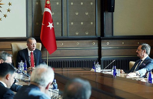 Cumhurbaşkanı Erdoğan, TOBB Başkanı Hisarcıklıoğlu'nu kabul etti