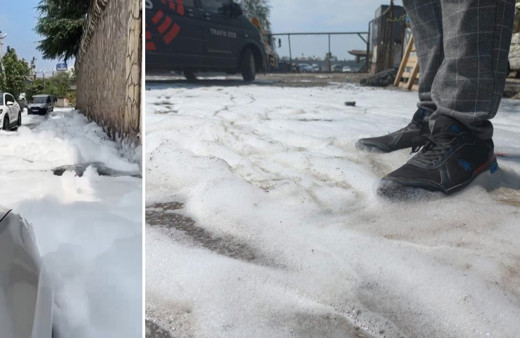 Kocaeli'de yağmur sonrası sokaklar köpürdü!