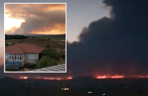 Yunanistan yangını Türkiye sınırına dayandı! Gökyüzü dumandan görünmüyor!
