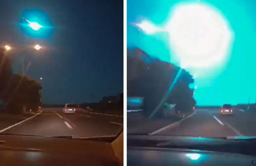 Gece adeta gündüze döndü! Düşen göktaşı, Türkiye'nin birçok noktasından görüntülendi