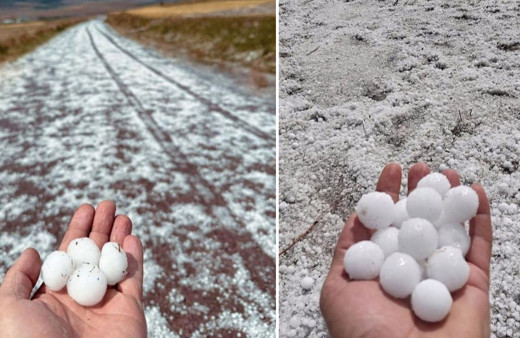 Ardahan’ı dolu ve sağanak yağış vurdu!