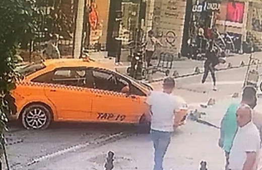 Motosikletli 2 kişi, taksiciye kabusu yaşatıp kaçtılar