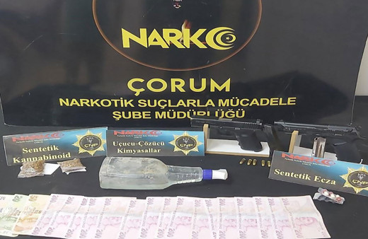 Çorum'da polis ekiplerinden uyuşturucu operasyonu! Çok sayıda uyuşturucu madde ele geçirildi