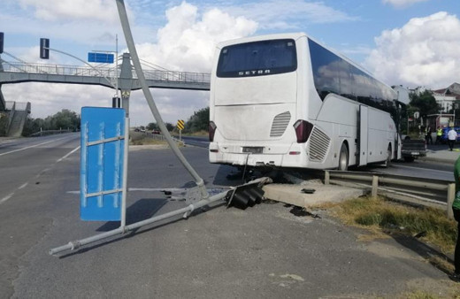 Silivri'de kadın otobüs şoförünün soğukkanlılığı muhtemel faciayı önledi