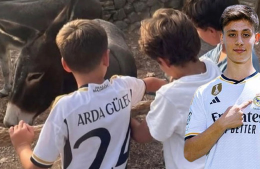 Dünyada yankı uyandıran fotoğraf karesi: Efsane hocanın torunu, Arda Güler formasıyla!