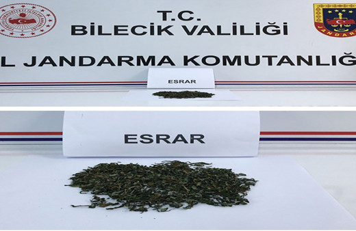 Bilecik'te jandarma ekiplerinden uyuşturucu operasyonu!