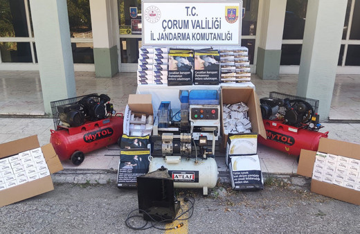 Çorum'da jandarmadan kaçak sigara operasyonu!