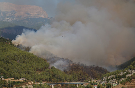 Alanya'da orman yangını! Alevler geniş alana yayıldı, havadan ve karadan müdahale ediliyor