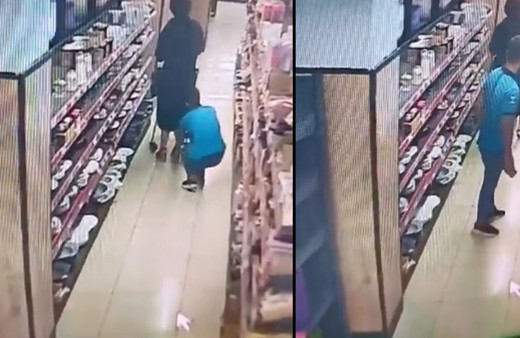 A101'de taciz skandalı! Müşterinin arkasından sinsice yaklaşıp etek altı görüntüsünü çekti