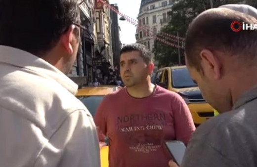 İstanbul'da taksimetreyi açmayan taksici turistten 3 bin 500 lira para istedi