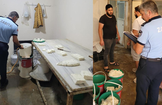 Bursa'da peynir imalathanesinde şok görüntüler