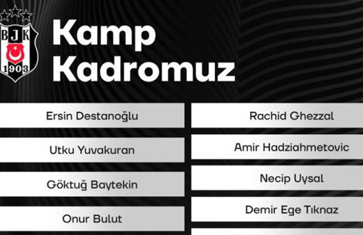 Beşiktaş'ın Konyaspor maçı kamp kadrosu açıklandı 4 futbolcu listede yok