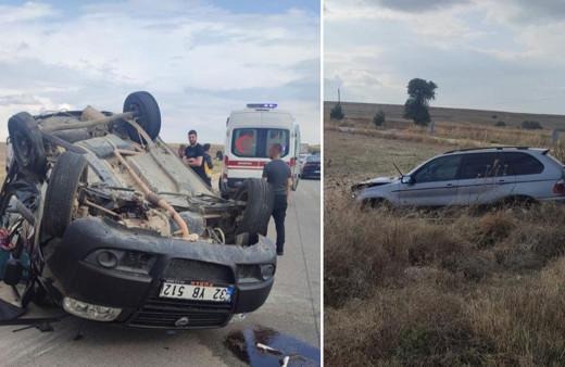 Önce çarpıştı, sonra takla attı, 5 kişi yaralandı!