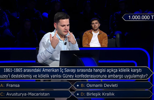 Kim Milyoner Olmak İster'de 1 Milyonluk soruyu açtırdı! Çekilmeseydi 5 milyonluk soruyu açtıracaktı