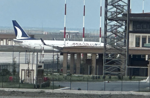 Rize'de inişe geçen yolcu uçağı kuş sürüsüne çarptı